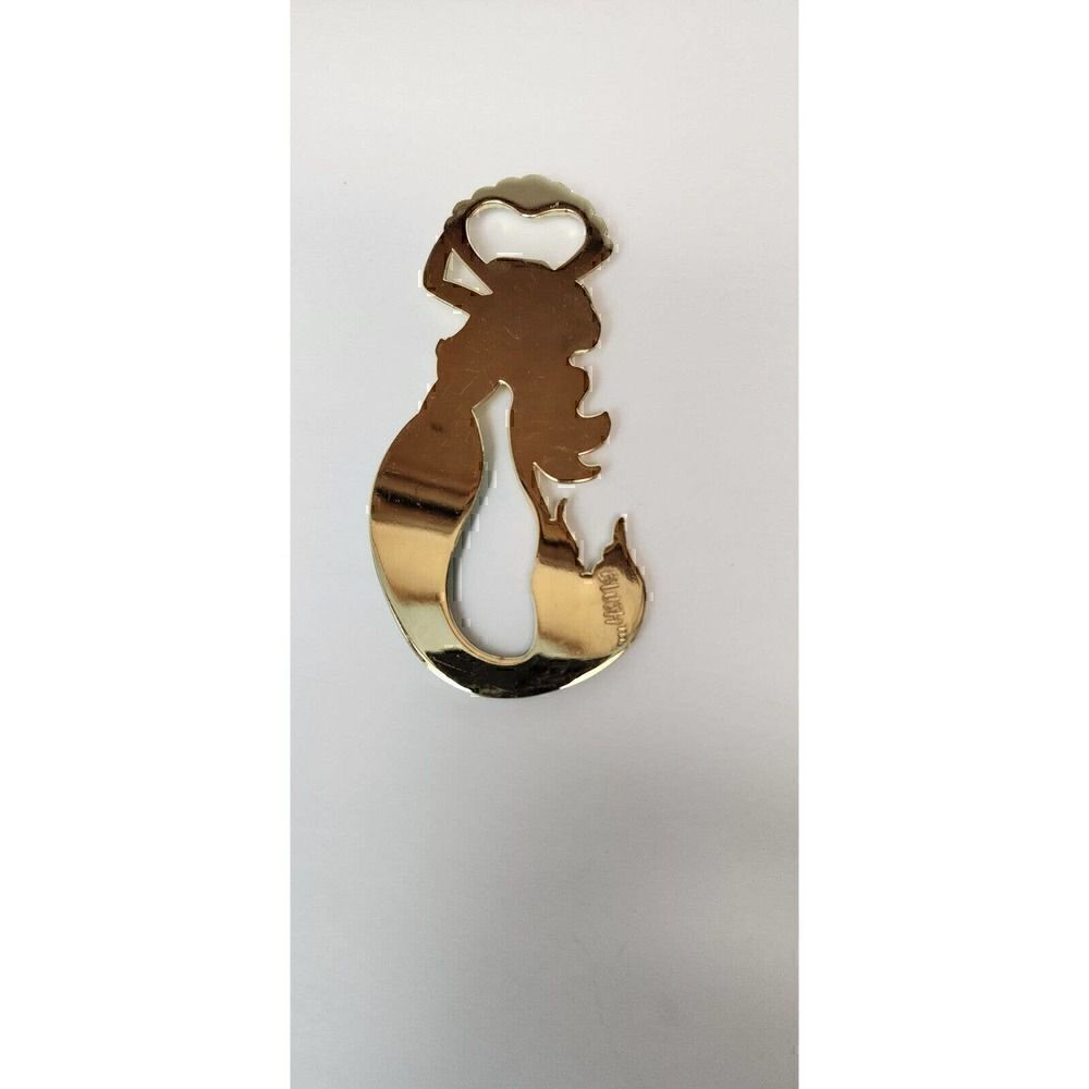 𝅺Gold Metal & Green Enamel Mermaid Bottle Opener by Blush - Picture 5 of 5
